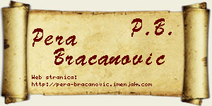 Pera Bracanović vizit kartica